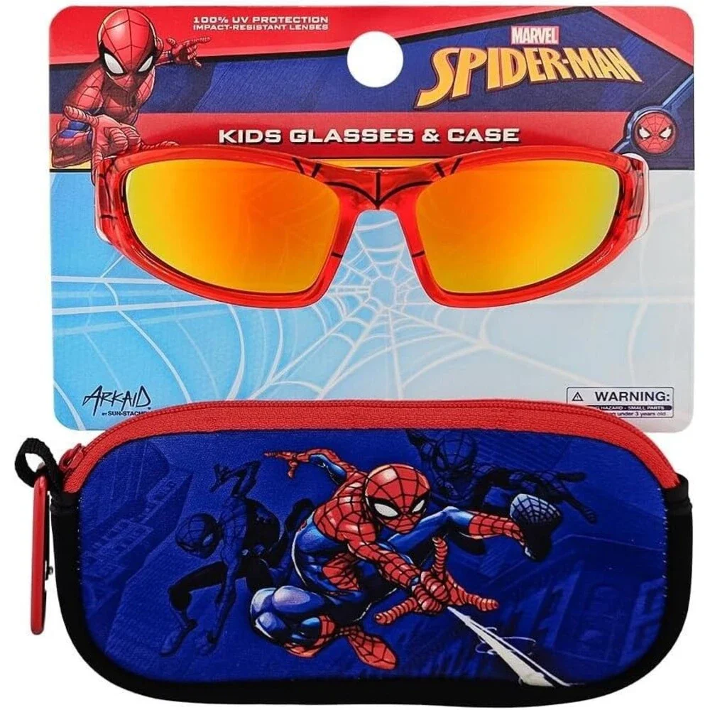 Marvel Spider-Man Boys Red Sport Sunglasses *Case Included*